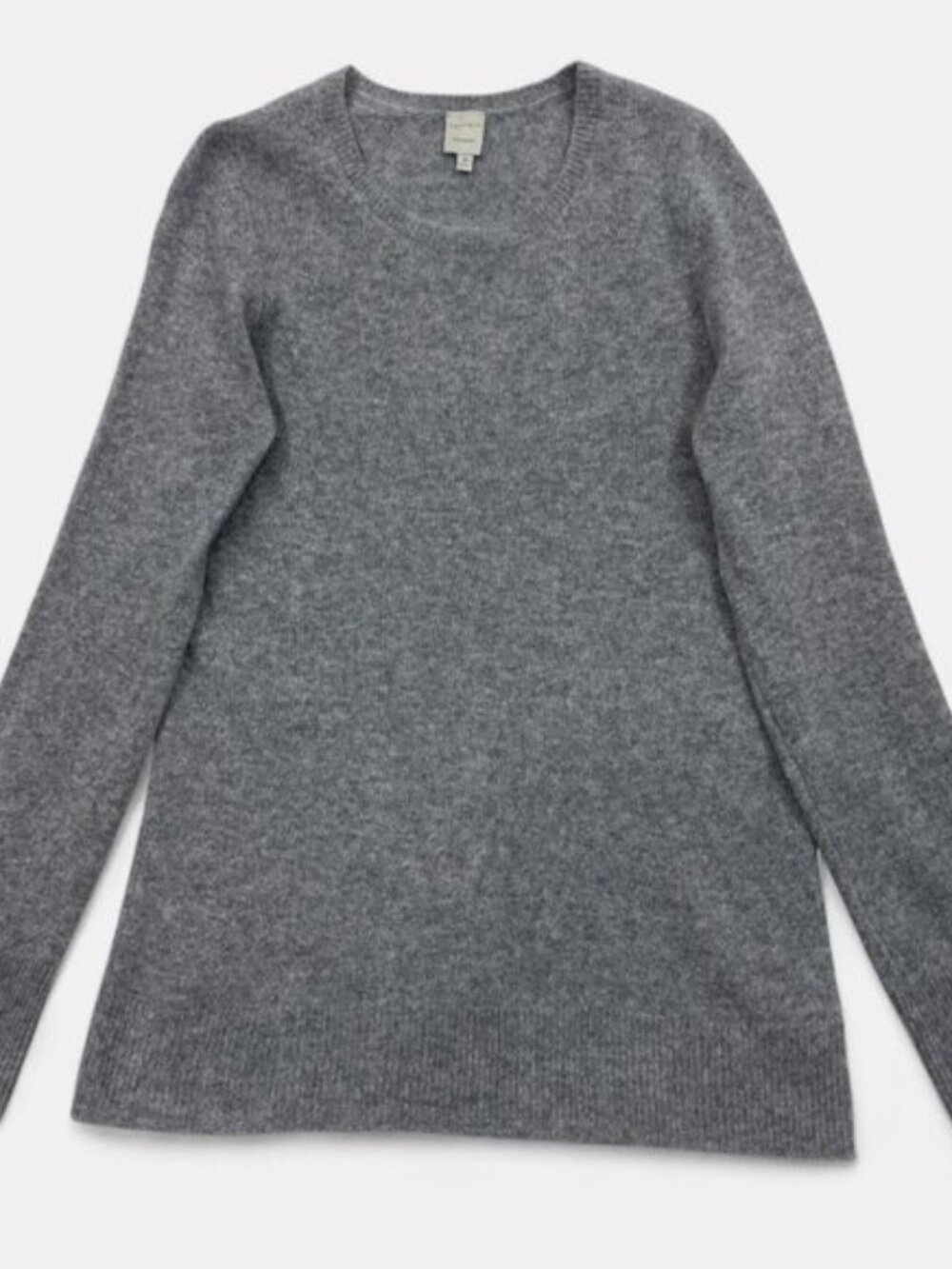Nouveaux Gray Cashmere Sweater Long Sleeve Crew Neck Women's M